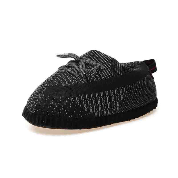 YZY Black Plush Slippers
