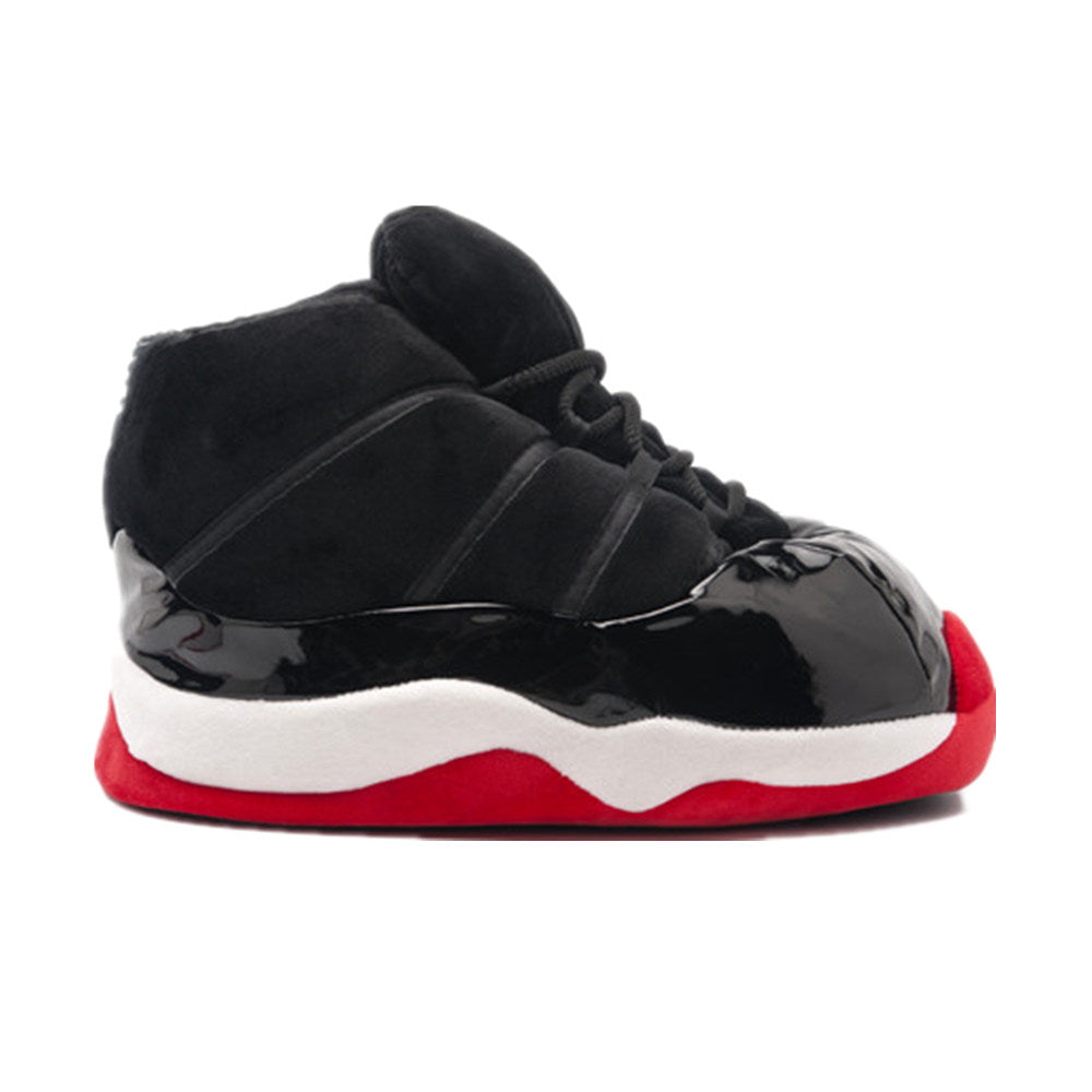 11 Bred Plush Slippers – 3D Kicks Tech