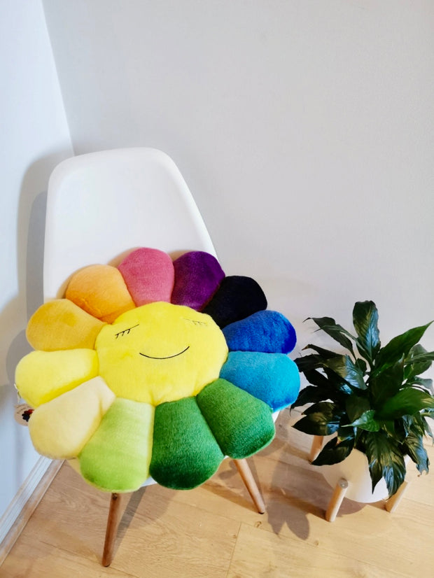 Takashi Murakami Inspired Flower Pillow Cushion