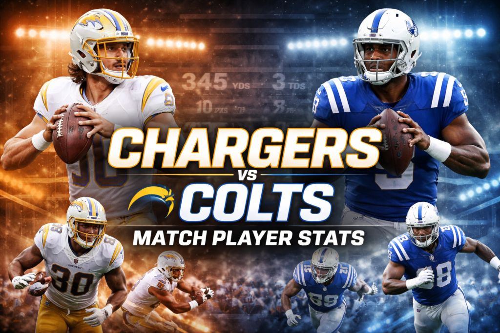 Chargers vs Colts Match Player Stats Breakdown