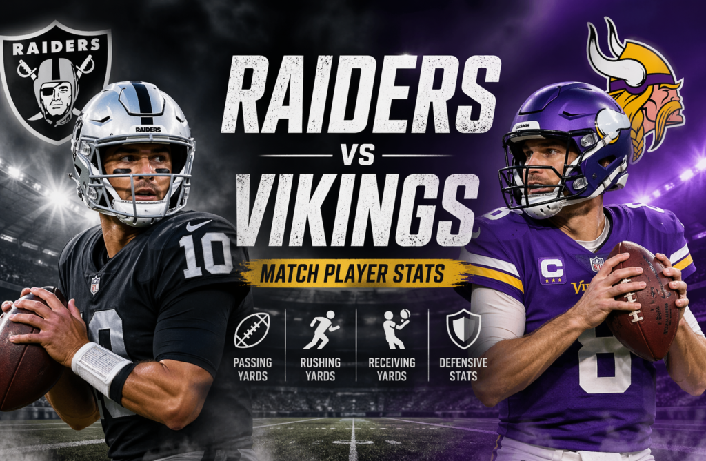 Las Vegas Raiders vs Minnesota Vikings Match Player Stats