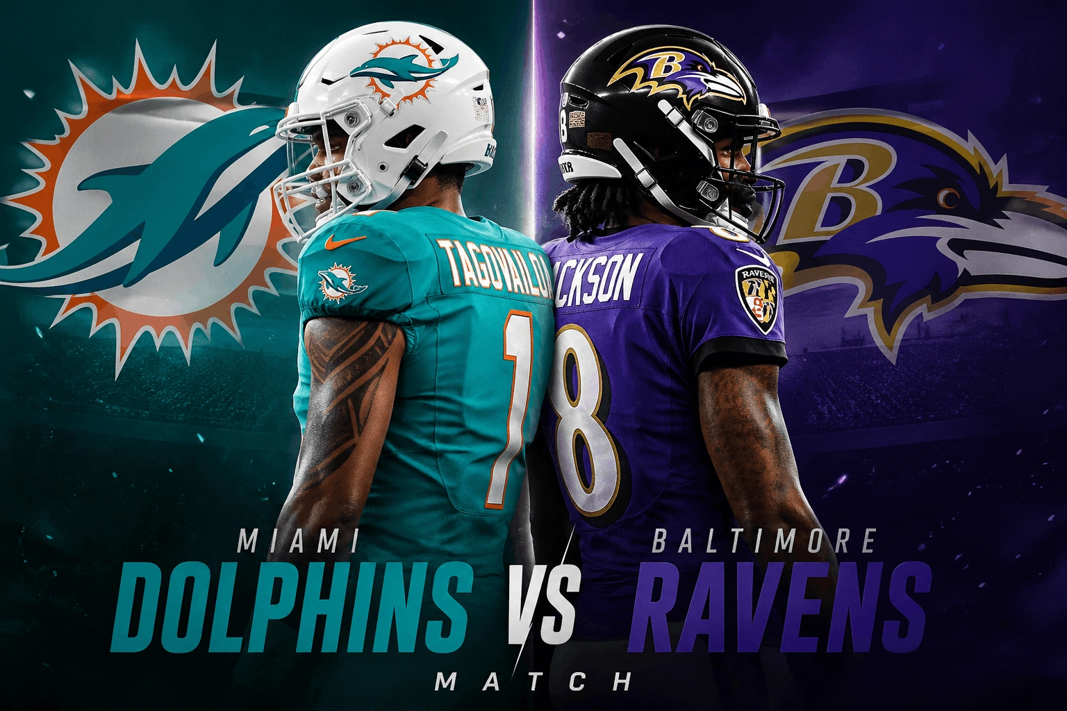 Miami Dolphins vs Baltimore Ravens Match Player Stats