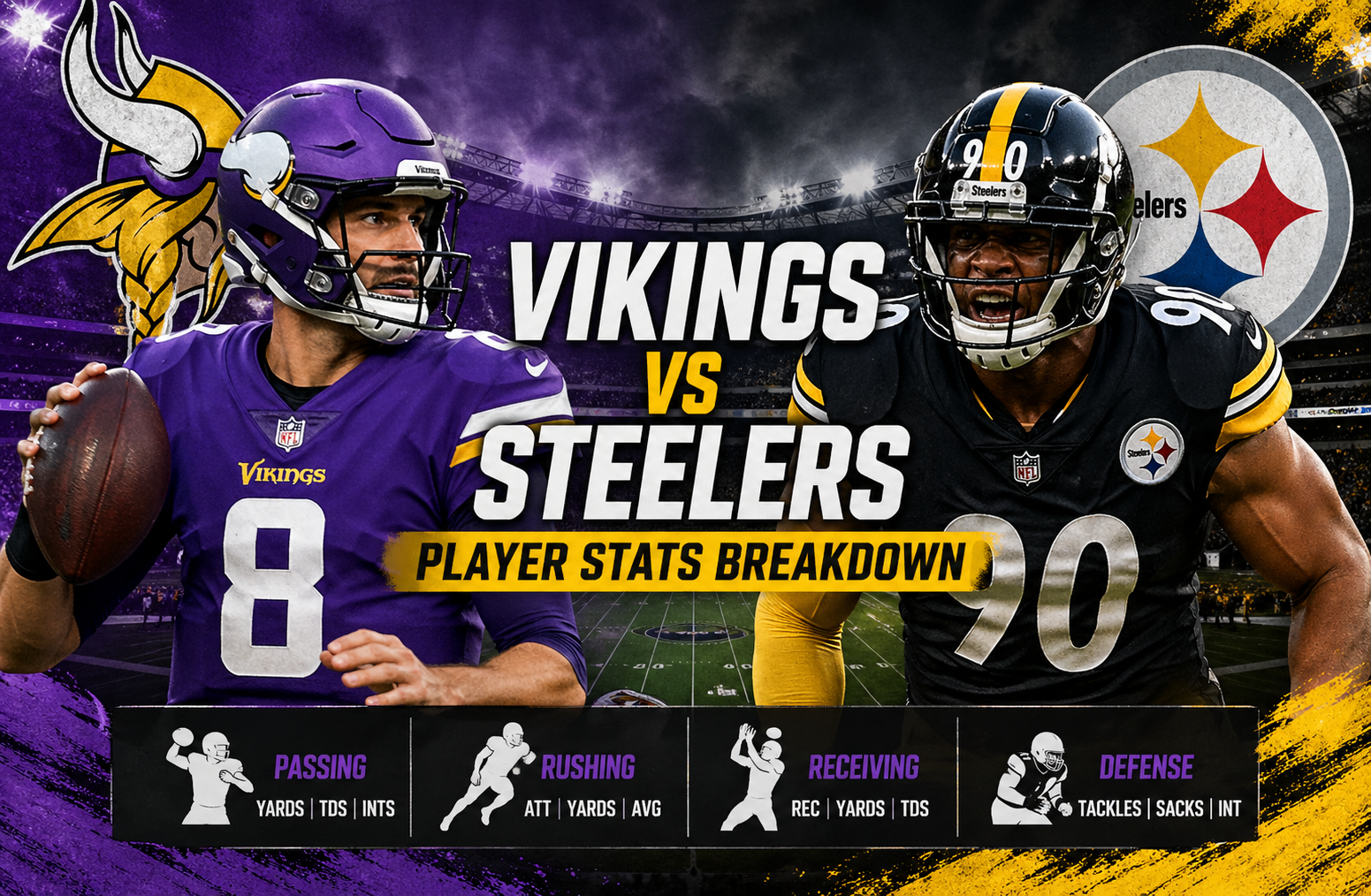 Minnesota Vikings vs Pittsburgh Steelers Match Player Stats