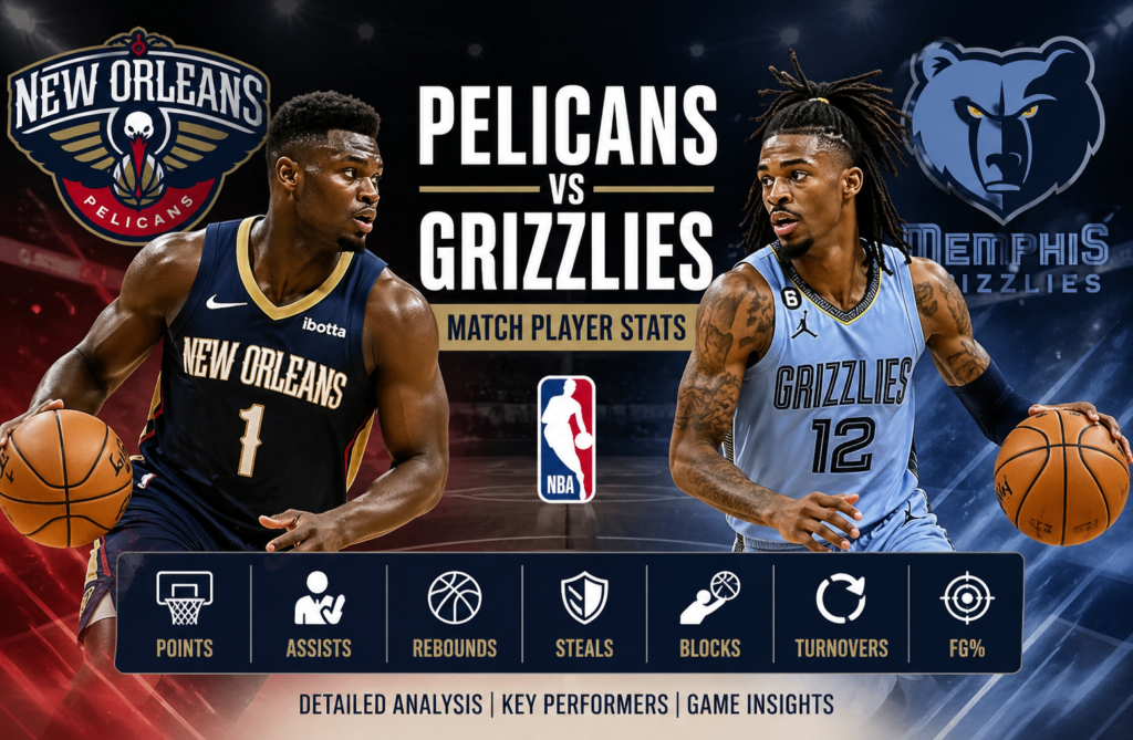 New Orleans Pelicans vs Memphis Grizzlies Match Player Stats