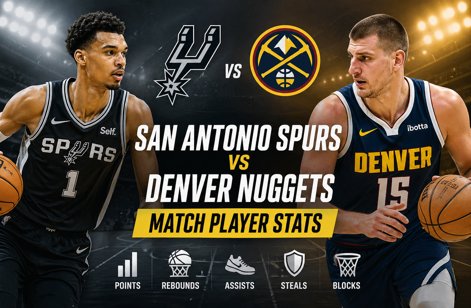 San Antonio Spurs vs Nuggets Player Stats