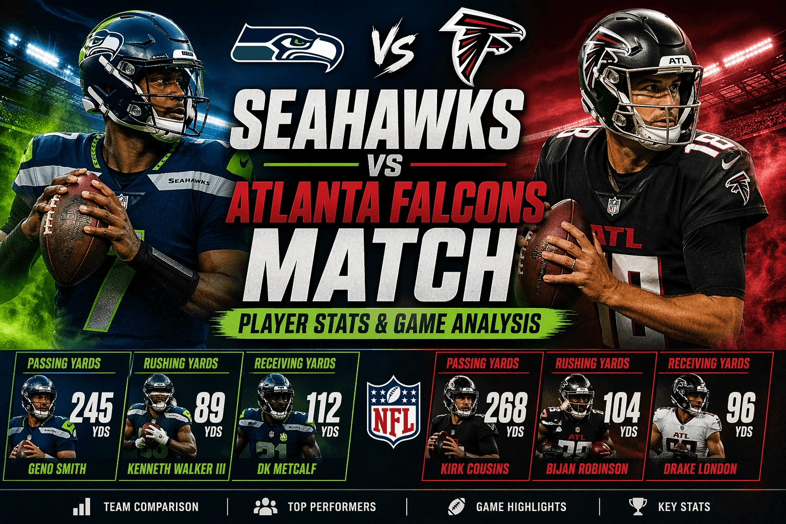 Seahawks vs Atlanta Falcons Match Player Stats