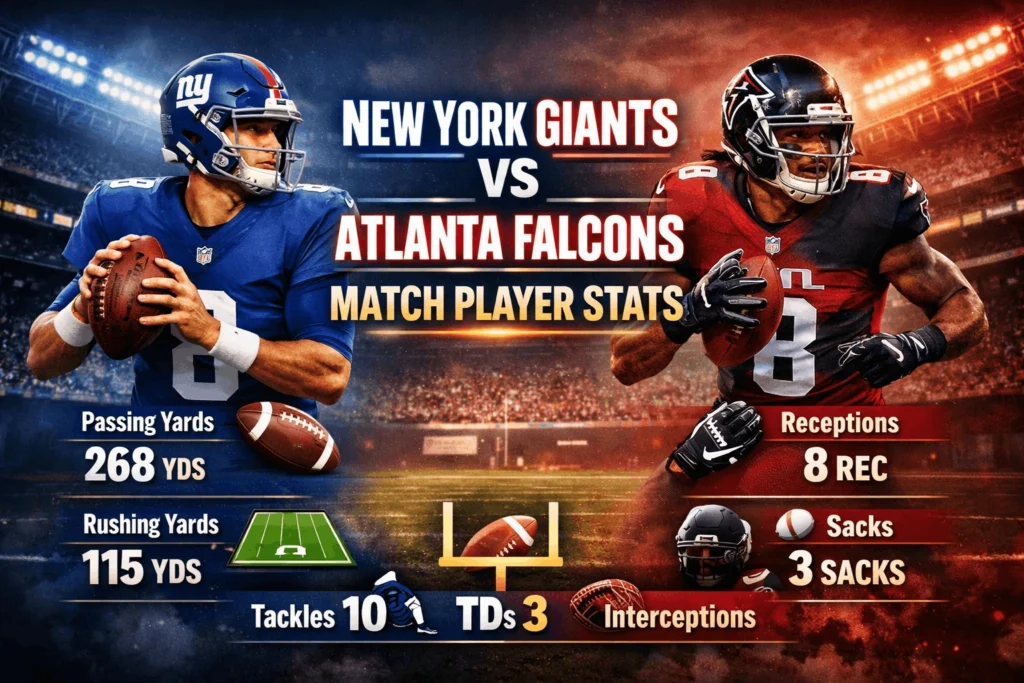 new york giants vs atlanta falcons match player stats