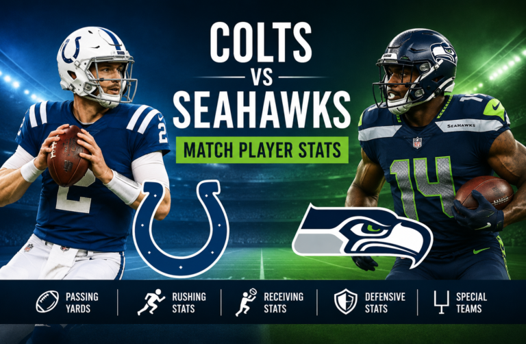 Colts vs Seahawks Match Player Stats Analysis