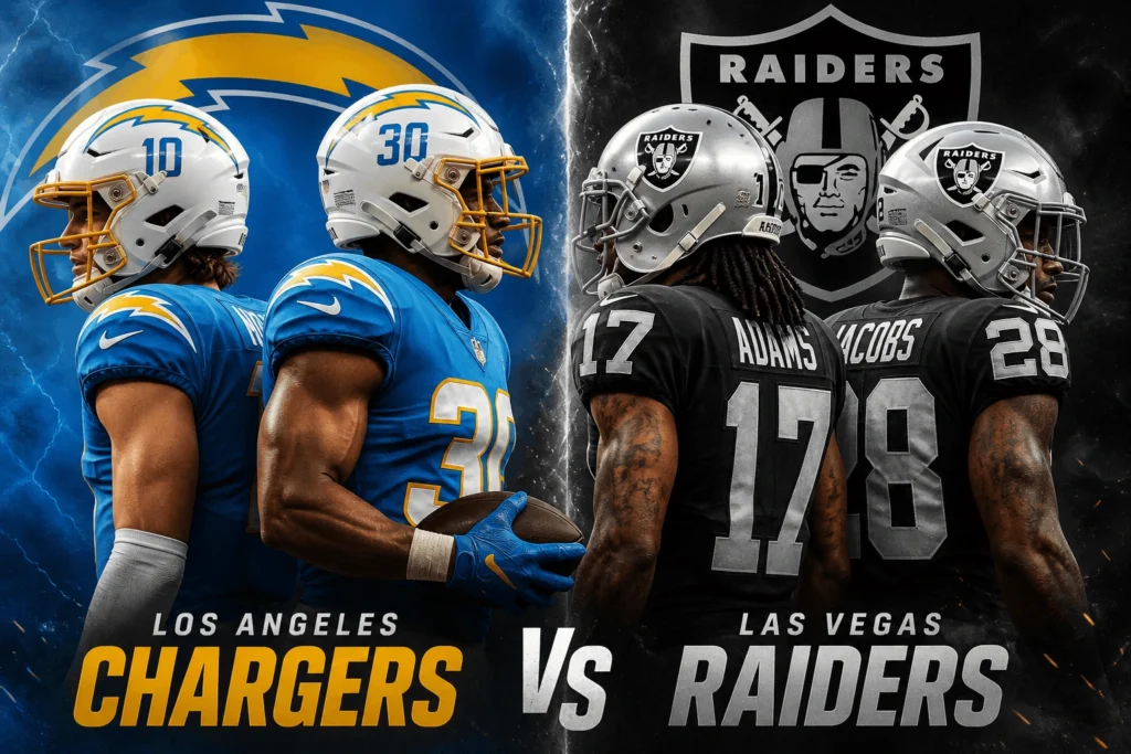 Los Angeles Chargers vs Las Vegas Raiders Match Player Stats
