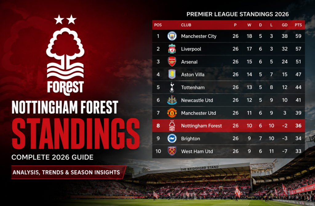 Nottingham Forest Standings: Complete 2026 Guide