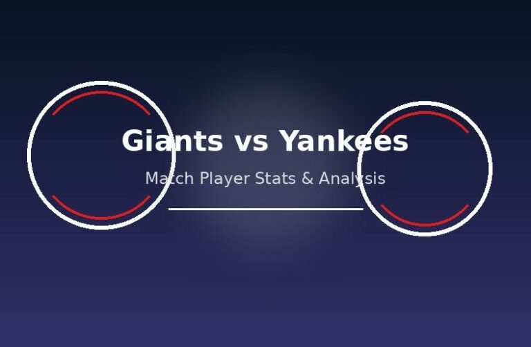 San Francisco Giants vs New York Yankees Match Player Stats